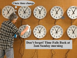 Set your clock Saturday night